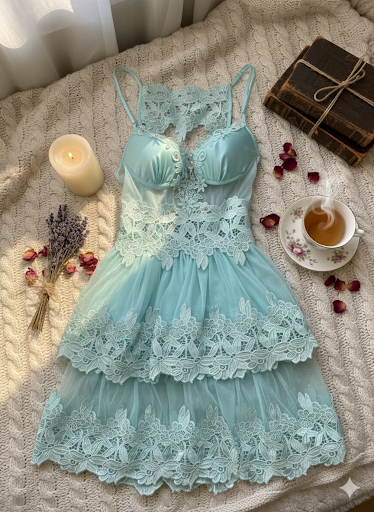 Nuisette Nuit Etoilee en Tulle et Dentelle - Elegance et Feminite