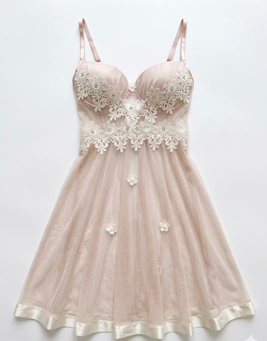 Nuisette Vaporeuse Poudre en Tulle