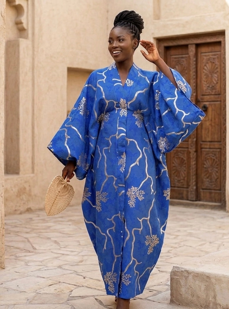 Boubou robe en Brocart elegante