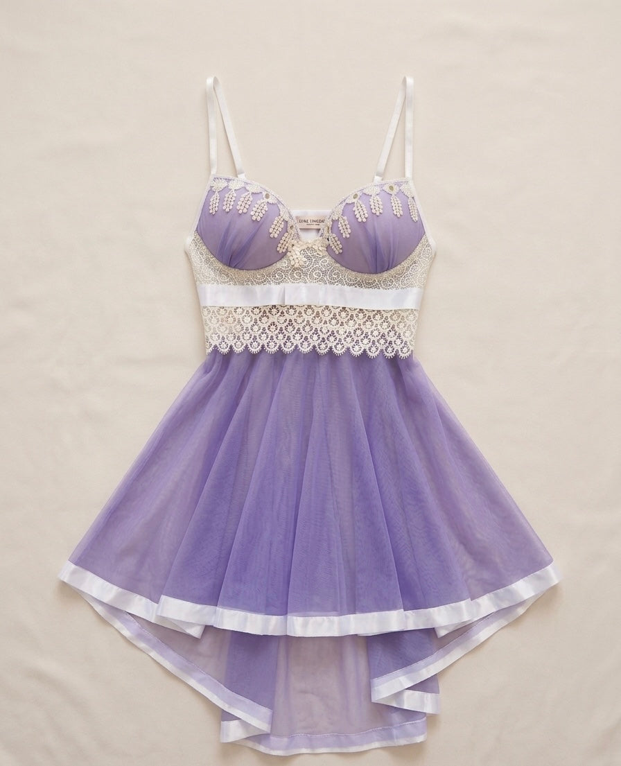 Nuisette Bicolore violet & Blanc