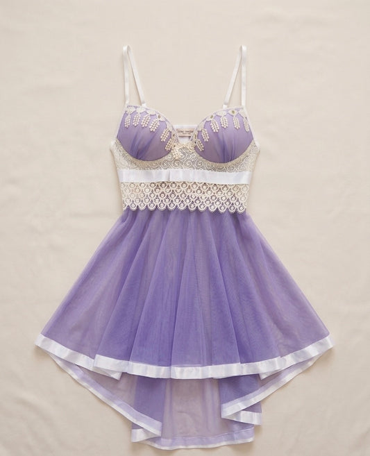 Nuisette Bicolore violet & Blanc